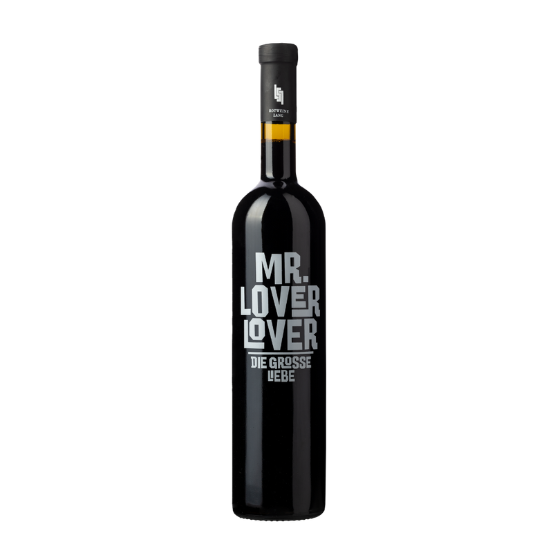 Flasche Große Liebe – Mr. Lover Lover mit silbernem Schriftzug