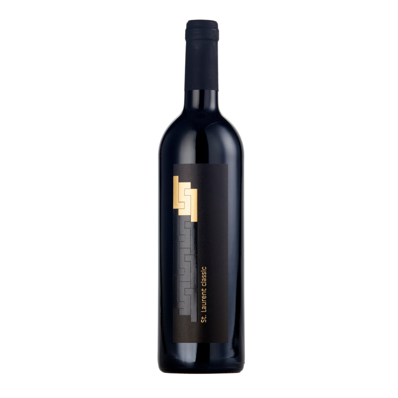 Flasche St. Laurent classic mit goldenem Lang-Monogramm